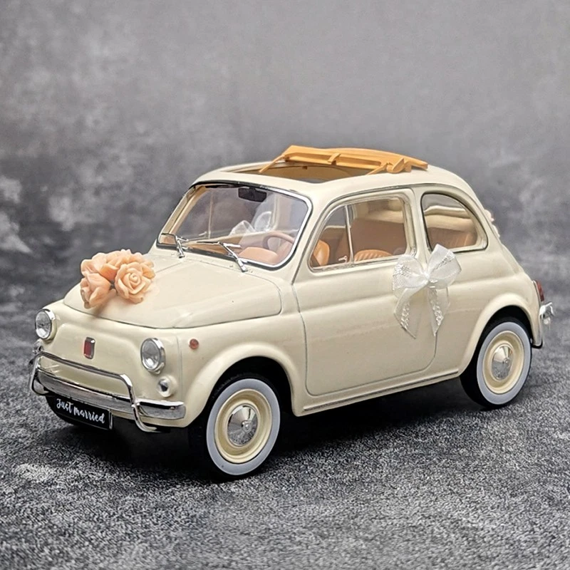 NOREV 1:18 Fiat FIAT 500 L 1968 WEDDING PACK Alloy Car Model - Image 3 of 4