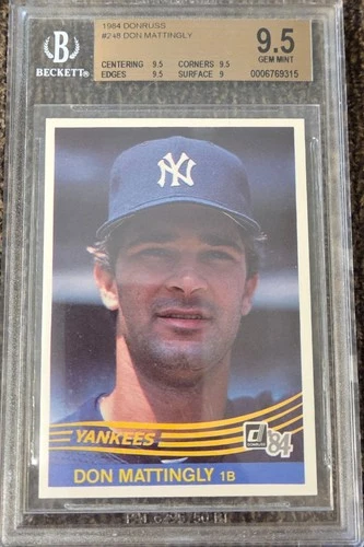 Gem Mint 9.5 – 1984 Donruss - #248 Don Mattingly – Beckett Certified