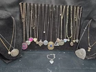Huge Lot Locket Style Pendants Necklaces Costume Jewelry Vintage #928