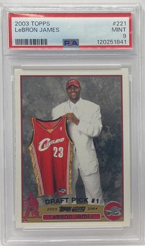 LeBron James 2003-04 Topps Basketball Rookie Card RC #221 PSA 9 MINT CAVS