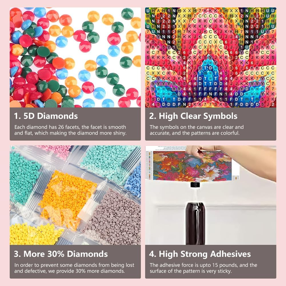 5D Diamond Painting Kits for Adults, Mandala Diamond Art Kits for ...