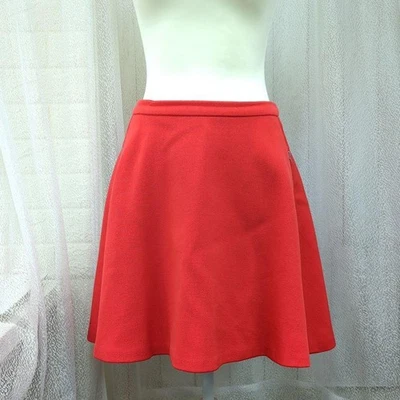 LOUIS VUITTON Jupe En Laine Avec Logo Femme Taille 36 Rouge Authentique - Photo 1/4