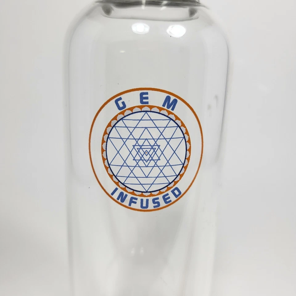 Botella de agua de vidrio con infusión de gemas usada con cámara de gemas (gema no incluida) Foto 2 de 4