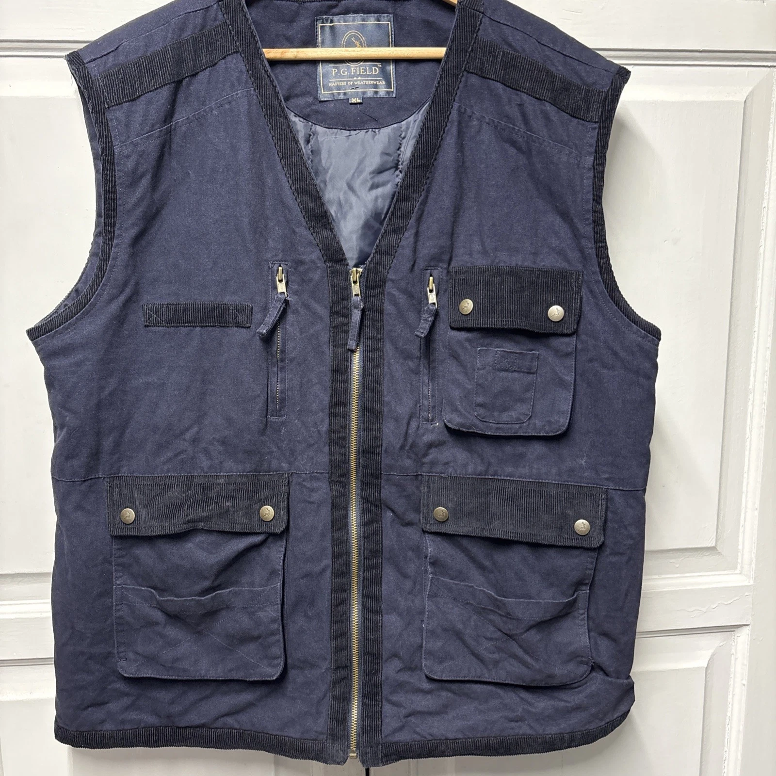 Field Utility Vest Fishing/Shooting Waistcoat Size XL In Blue
