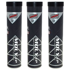 3PK NLGI 2 Lithium Moly Extreme Pressure Grease Tubes For Full Size Grease Gun