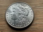 1887 Morgan Dollar BU Uncirculated Mint State 90% Silver $1 US Coin Collectible