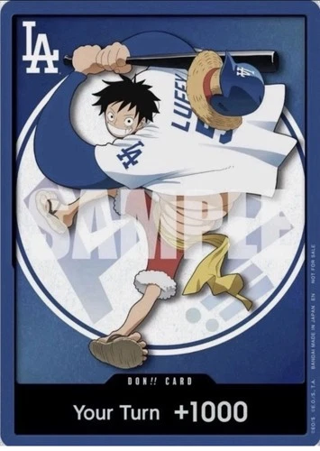 2026 ONE PIECE LOS ANGELES DODGERS MONKEY D LUFFY DON CARD PROMO 7/2/26 PRESALE