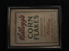 vintage advertisement or packaging label for Kellogg's Corn Flakes cereal