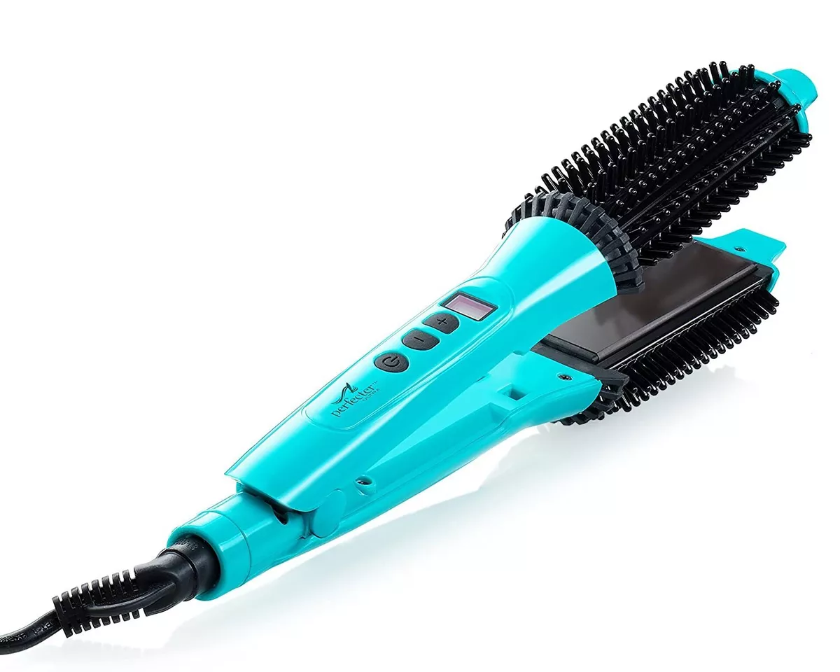 Perfecter Flat Iron Hair Straightener Round Brush Digital