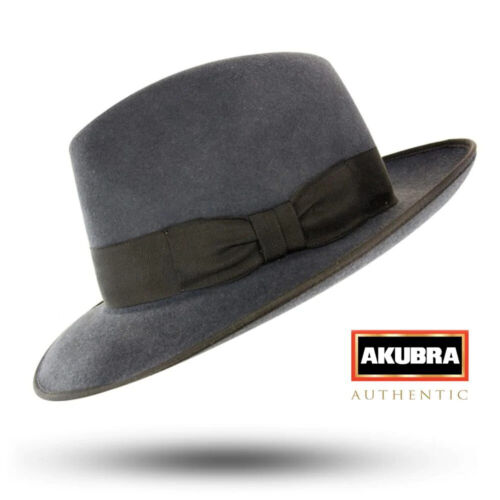 Akubra Whippet Trilby Hat Fur Felt - Grey - 54cm - Picture 1 of 4
