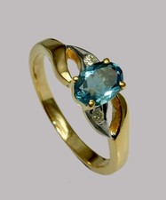 Natural Topaz Gemstone Gold Plated 925 Sterling Silver Women Ring
