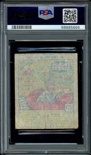 1960 JUAN MANUEL FANGIO ANGLO AMERICAN GUM SPORTS PARADE #40 HAND-CUT (PSA 1) F1 - Picture 2 of 2