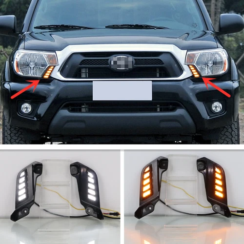 2x DRL For Toyota Tacoma 2011-2015 LED Daytime Running Light Headlight - 第 1 张/共 10 张
