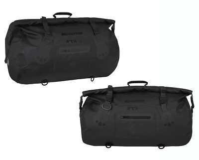 Oxford Aqua T-70 wasserdichte Motorrad Motorrad 70 Liter Rolltasche - Schwarz