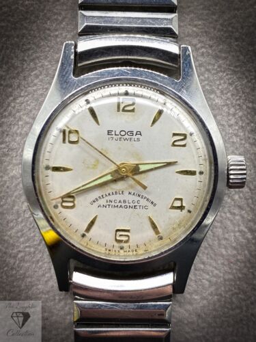 Orologio Vintage Swiss Eloga 17J Incabloc 30mm (140.9) - Foto 2 di 12