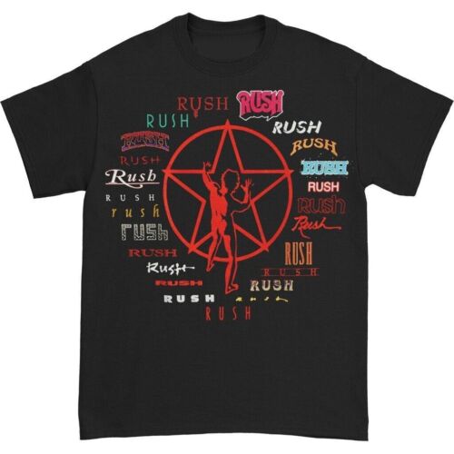 rush band through time music t-shirt gift for fans black all size - Afbeelding 1 van 2