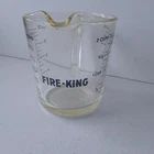 Vintage Fire King Glass Measuring Cup 2-Cup Lettering D-Handle #498