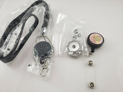Lot of 3 Women's ID Badge Retractable Strap NEW