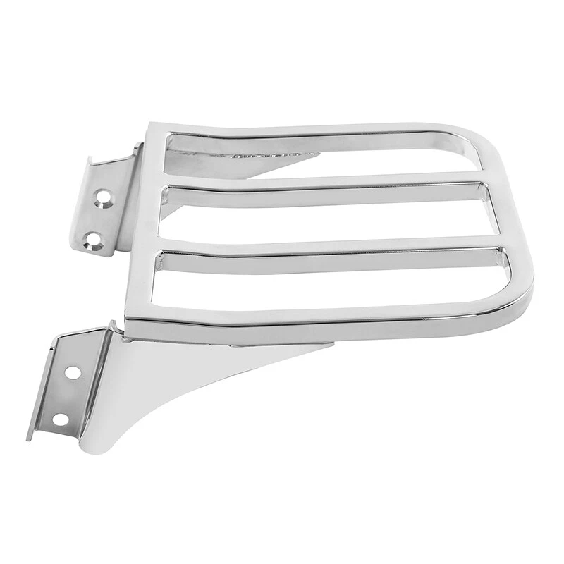 Chrome Detachable Rear Backrest Luggage Rack Fit For Harley Softail Fatboy Dyna - Image 2 of 4