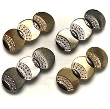 Women's Vintage Antiqued Barrette Ornate Metal Circles Hair Clip Made in France