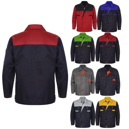 Women Men Long Sleeve Work Coat Pocket Shirts Workshop Mechanic Uniform Workwear - Bild 2 von 104