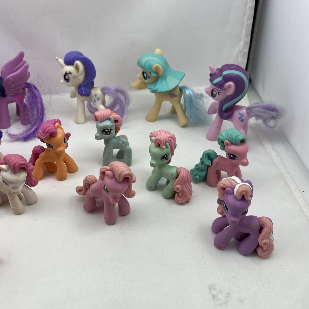 Lot of 7 c 2000s My Little Pony Characters with Hair Toys