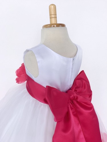 Flower Girl Dress Bridesmaid White Rose Petal Birthday Recital Pageant Easter 24 - 第 61/177 張圖片