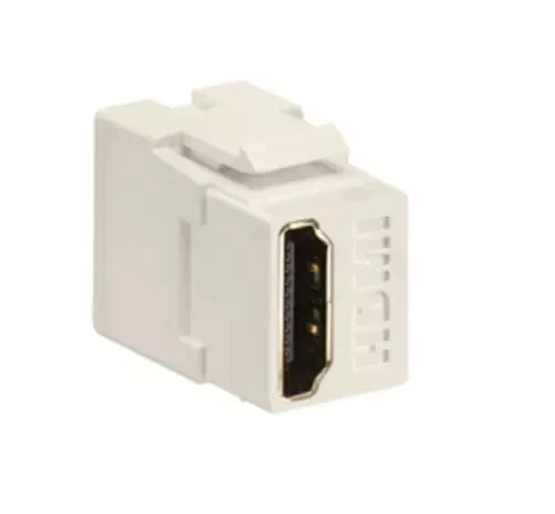 40834-T HDMI Feedthrough Leviton QUICKPORT Connector, Light Almond Housing - Image 4 of 4