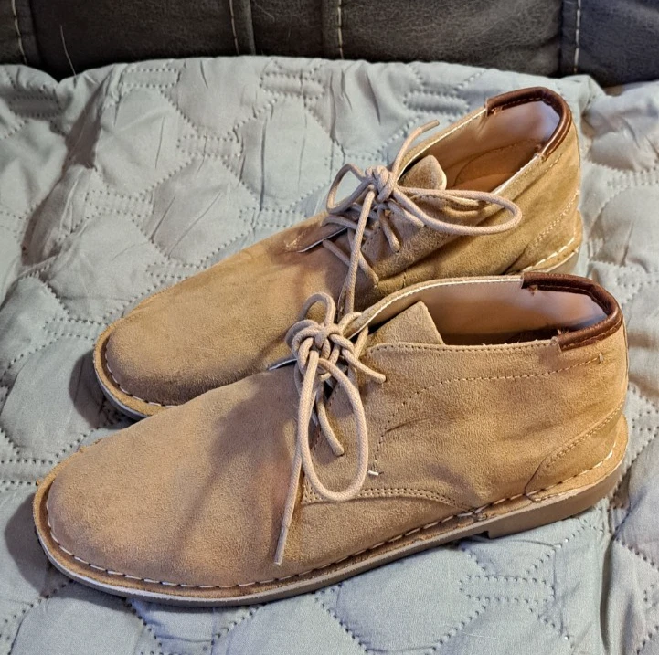 ZAPATOS DE VESTIR CON CORDONES KENNETH COLE REACTION NIÑOS GAMUZA TOSTADO CHUCK DEL BOOT - TALLA 2 Foto 3 de 4