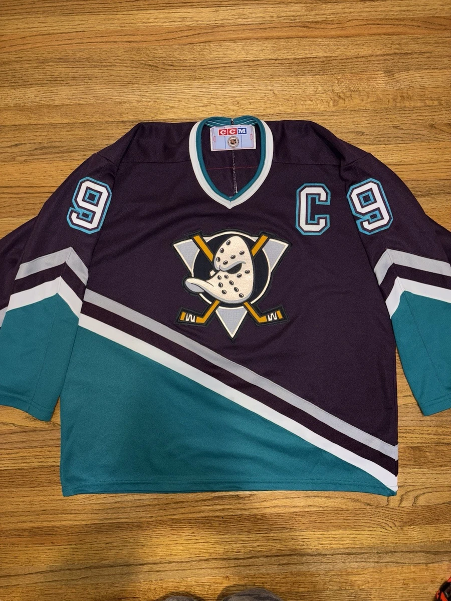 Maillot De Hockey Vintage Anaheim Mighty Ducks Goldberg #33 - Taille 56 XXL - Vert