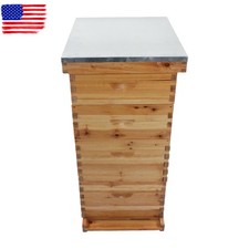 Bee Hive Beeswax Coated Includes Beehive Frames and Foundations 4 Layer 8-Frame