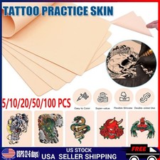 100PC Tattoo Skin Fake Practice Eyebrow Art Double Sides Silicone For Beginner
