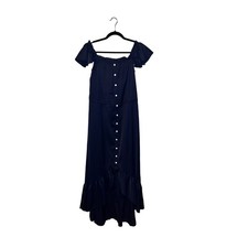 Kirundo Wedding Event Blue High Low Off Shoulder Ruffle Dress