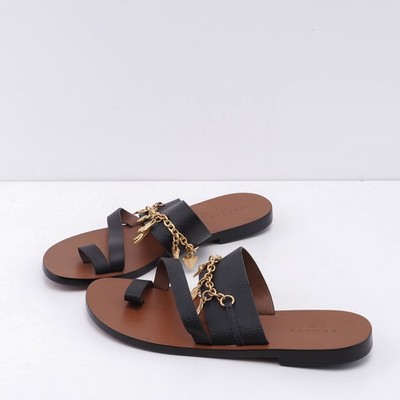 Sandro Paris Damen Schuhe Gr. 40 EU Leder Zehentrenner Sandalen SFACH00860
