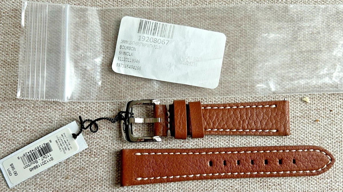 NWOT Shinola 14mm Genuine Alligator Strap Dark Brown Rose Gold Buckle Shinola Brakeman Rose Gold Plated Cushion Shaped Strap  main image 4