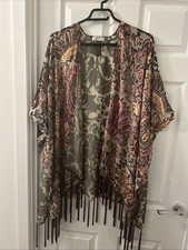 STUNNING MONSOON DEVORE Paisley  KIMONO cape  