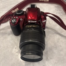 Nikon D D3100 14.2MP Digital SLR Camera - Red (Kit w/ AF-S DX VR 18-55mm Lens)