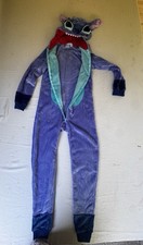 Disney Lilo and stich zip up jumpsuit costume long sleeve blue 14 years