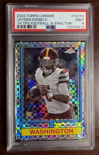 2024 Topps Chrome - 1974 Topps Football Jayden Daniels #74TF-2 X-Fractor (RC)