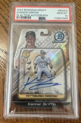 2024 Bowman Draft Konnor Griffin In Action Auto SP /99 PSA 10 Gem Mint Pirates