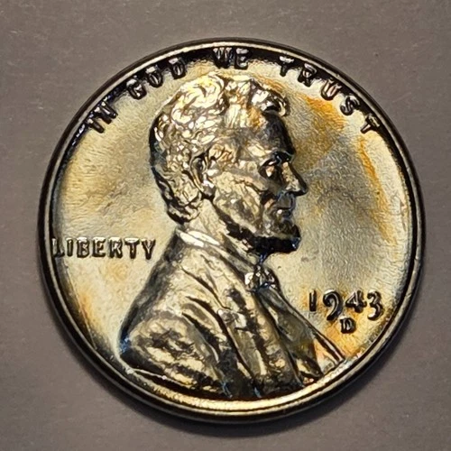 #3 Nicer Low Mintage "business uncirculated++" 1943 D "steel" Lincoln Wheat Cent