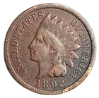 ⭐1892 Indian Head Cent Penny ⭐RARE PROBLEM FREE 134 YEARS OLD COIN⭐ Collectable
