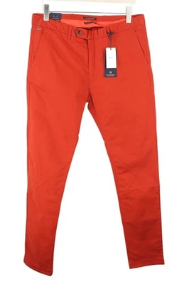 Scotch & Soda Mott Pantalon Homme W34/L34 Rouge Coton Stretch Super Slim Plat - Photo 1/4