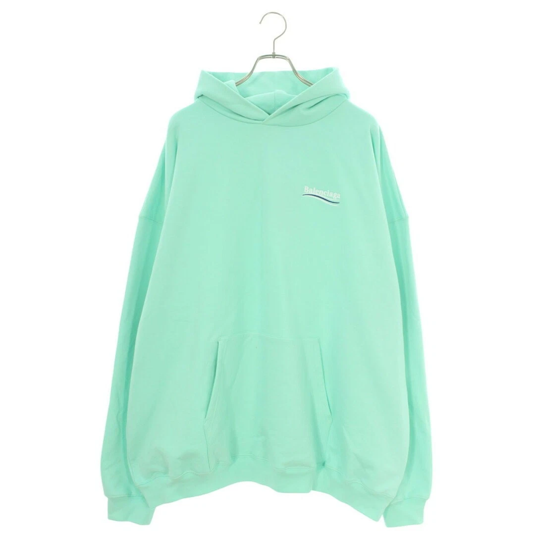 Felpa con cappuccio pullover oversize ricamato logo campagna Balenciaga 620973 TKVI9 usata