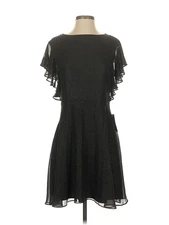 NWT H By Halston Women Black Casual Dress 2