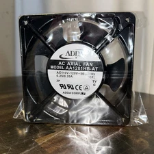 AC Axial Fan, 220-240 volt, 100 CFM, 120mm Square, 38mm Deep, ADDA  AA1282US-AT