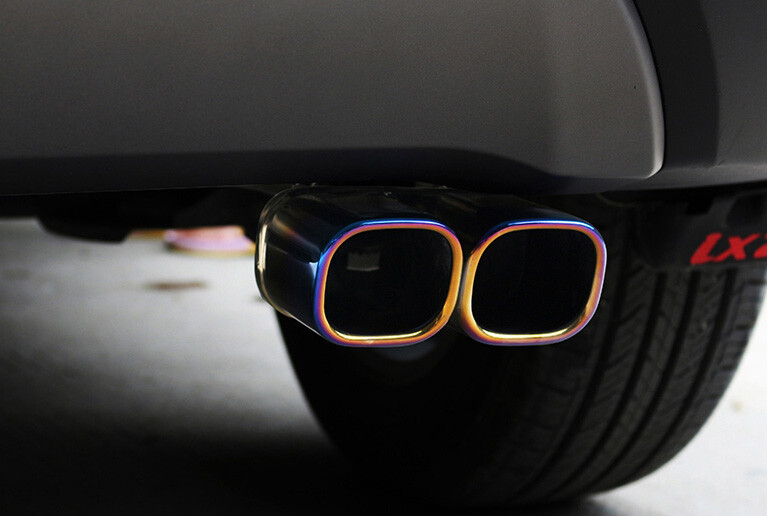 1x Blue Exhaust Pipe Tips Exhaust Muffler Tail Pipe for Honda HRV HRV