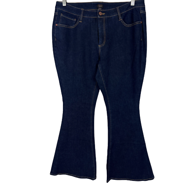 Women's Pull-on Regular Dual Stretch Flare Leg Jeans Dark