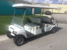  White 2002 Club Car 6 Passenger Seat Limo Golf Cart Alloy Rims Lithium