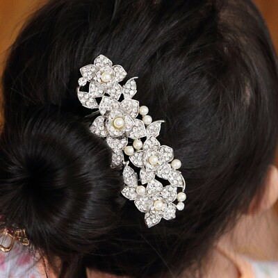 NEW elegant flowers wedding bridal hair comb Ivory Color  display picture 1